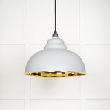 From The Anvil Electrical Smooth Brass / Ceiling Pendants From The Anvil - Smooth Brass Harborne Pendant in Flock