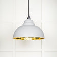 From The Anvil Electrical Smooth Brass / Ceiling Pendants From The Anvil - Smooth Brass Harborne Pendant in Flock