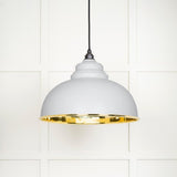 From The Anvil Electrical Smooth Brass / Ceiling Pendants From The Anvil - Smooth Brass Harborne Pendant in Flock