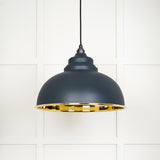 From The Anvil Electrical Smooth Brass / Ceiling Pendants From The Anvil - Smooth Brass Harborne Pendant in Soot