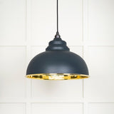 From The Anvil Electrical Smooth Brass / Ceiling Pendants From The Anvil - Smooth Brass Harborne Pendant in Soot