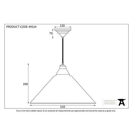 From The Anvil Electrical Smooth Brass / Ceiling Pendants From The Anvil - Smooth Brass Hockley Pendant