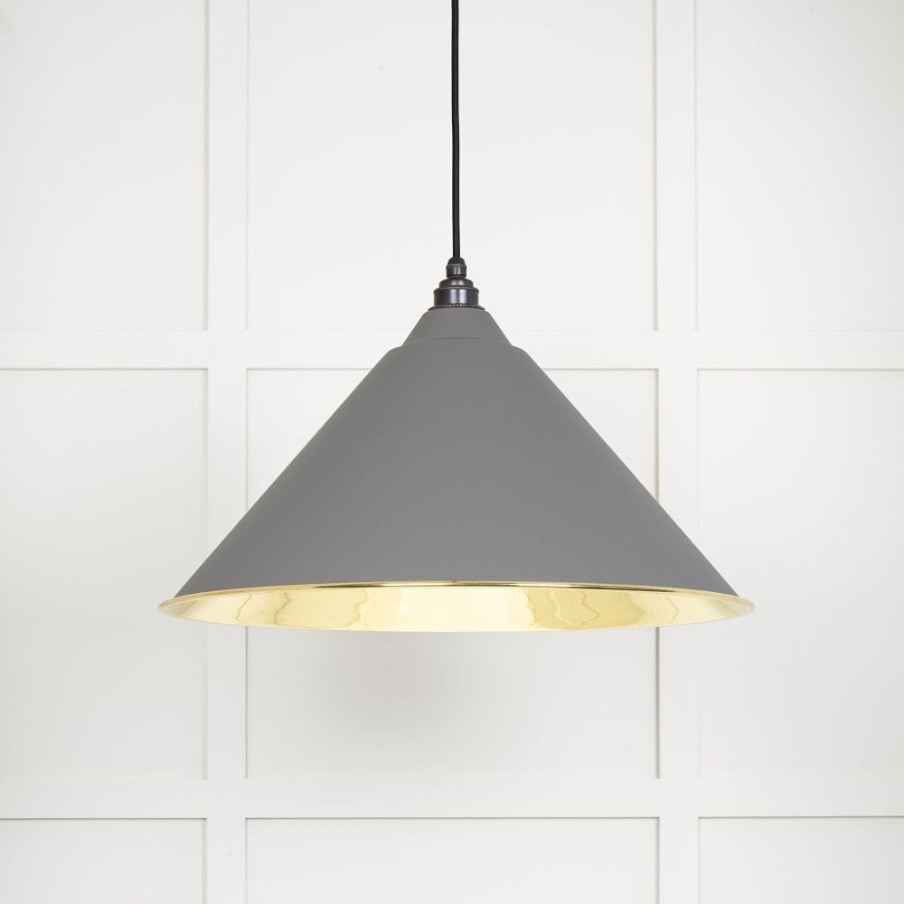 From The Anvil Electrical Smooth Brass / Ceiling Pendants From The Anvil - Smooth Brass Hockley Pendant in Bluff