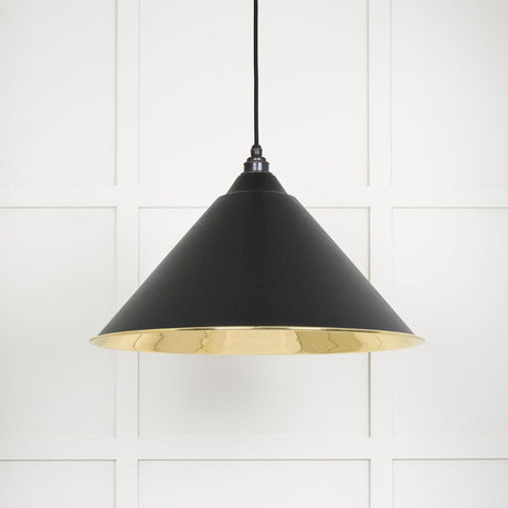 From The Anvil Electrical Smooth Brass / Ceiling Pendants From The Anvil - Smooth Brass Hockley Pendant in Elan Black