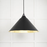 From The Anvil Electrical Smooth Brass / Ceiling Pendants From The Anvil - Smooth Brass Hockley Pendant in Elan Black