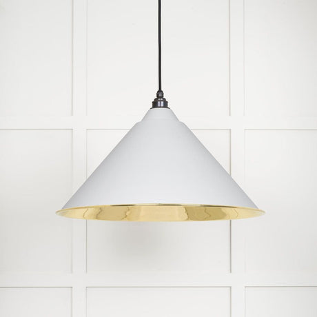 From The Anvil Electrical Smooth Brass / Ceiling Pendants From The Anvil - Smooth Brass Hockley Pendant in Flock
