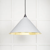 From The Anvil Electrical Smooth Brass / Ceiling Pendants From The Anvil - Smooth Brass Hockley Pendant in Flock