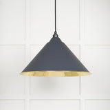 From The Anvil Electrical Smooth Brass / Ceiling Pendants From The Anvil - Smooth Brass Hockley Pendant in Slate