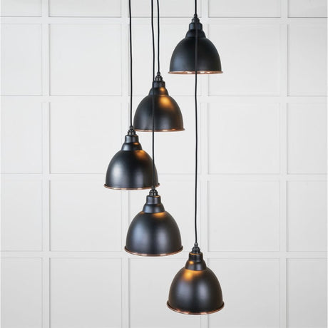 From The Anvil Electrical Smooth Copper / Cluster Pendants From The Anvil - Smooth Copper Brindley Cluster Pendant in Elan Black