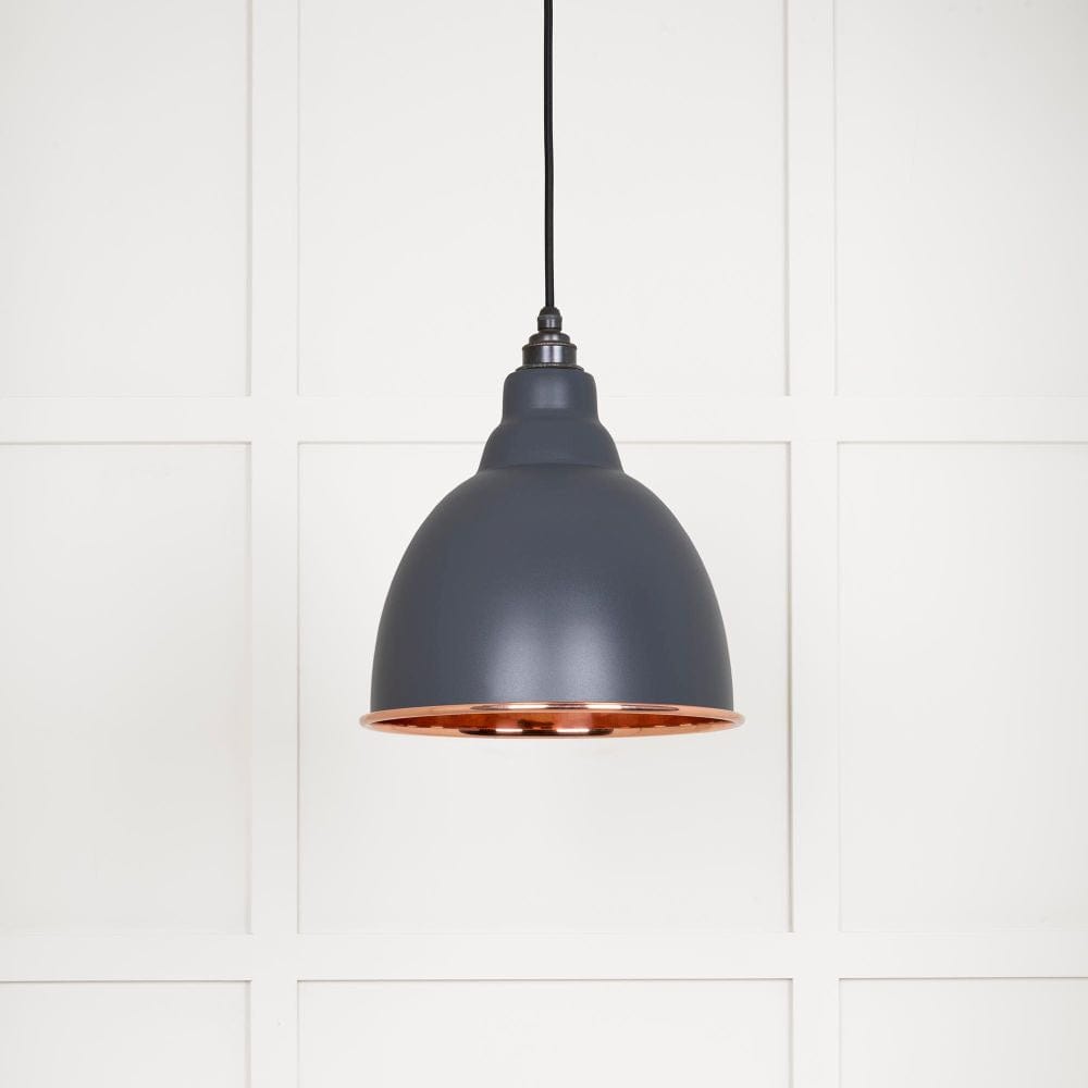 From The Anvil Electrical Smooth Copper / Ceiling Pendants From The Anvil - Smooth Copper Brindley Pendant in Slate