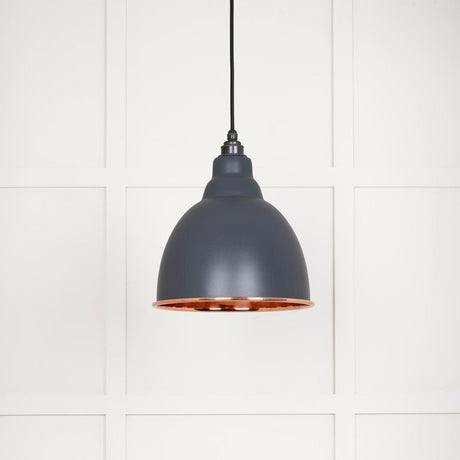 From The Anvil Electrical Smooth Copper / Ceiling Pendants From The Anvil - Smooth Copper Brindley Pendant in Slate