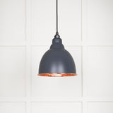 From The Anvil Electrical Smooth Copper / Ceiling Pendants From The Anvil - Smooth Copper Brindley Pendant in Slate