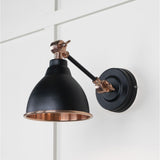 From The Anvil Electrical Smooth Copper / Wall Lights From The Anvil - Smooth Copper Brindley Wall Light in Elan Black