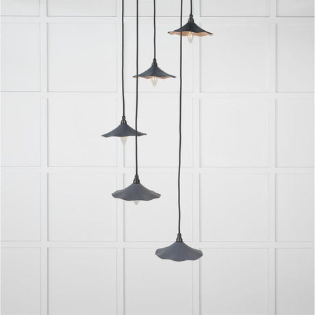 From The Anvil Electrical Smooth Copper / Cluster Pendants From The Anvil - Smooth Copper Flora Cluster Pendant in Slate
