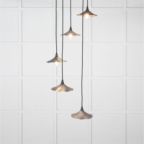 From The Anvil Electrical Smooth Copper / Cluster Pendants From The Anvil - Smooth Copper Flora Cluster Pendant in Slate