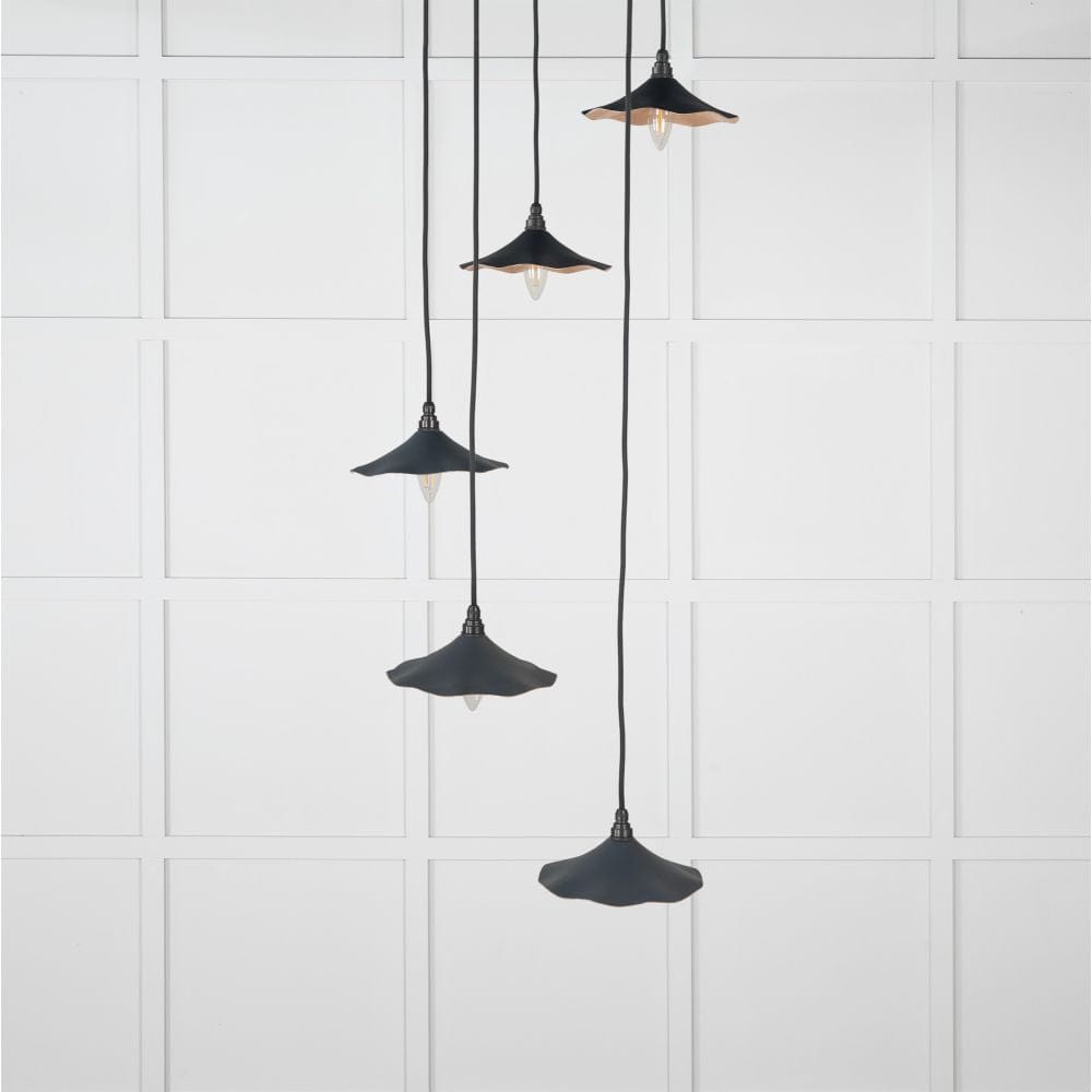 From The Anvil Electrical Smooth Copper / Cluster Pendants From The Anvil - Smooth Copper Flora Cluster Pendant in Soot