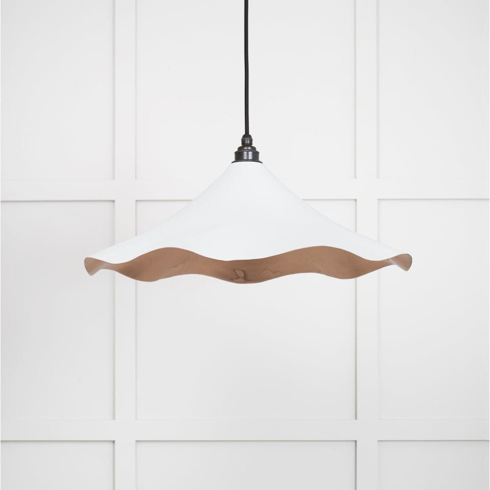 From The Anvil Electrical Smooth Copper / Ceiling Pendants From The Anvil - Smooth Copper Flora Pendant in Flock