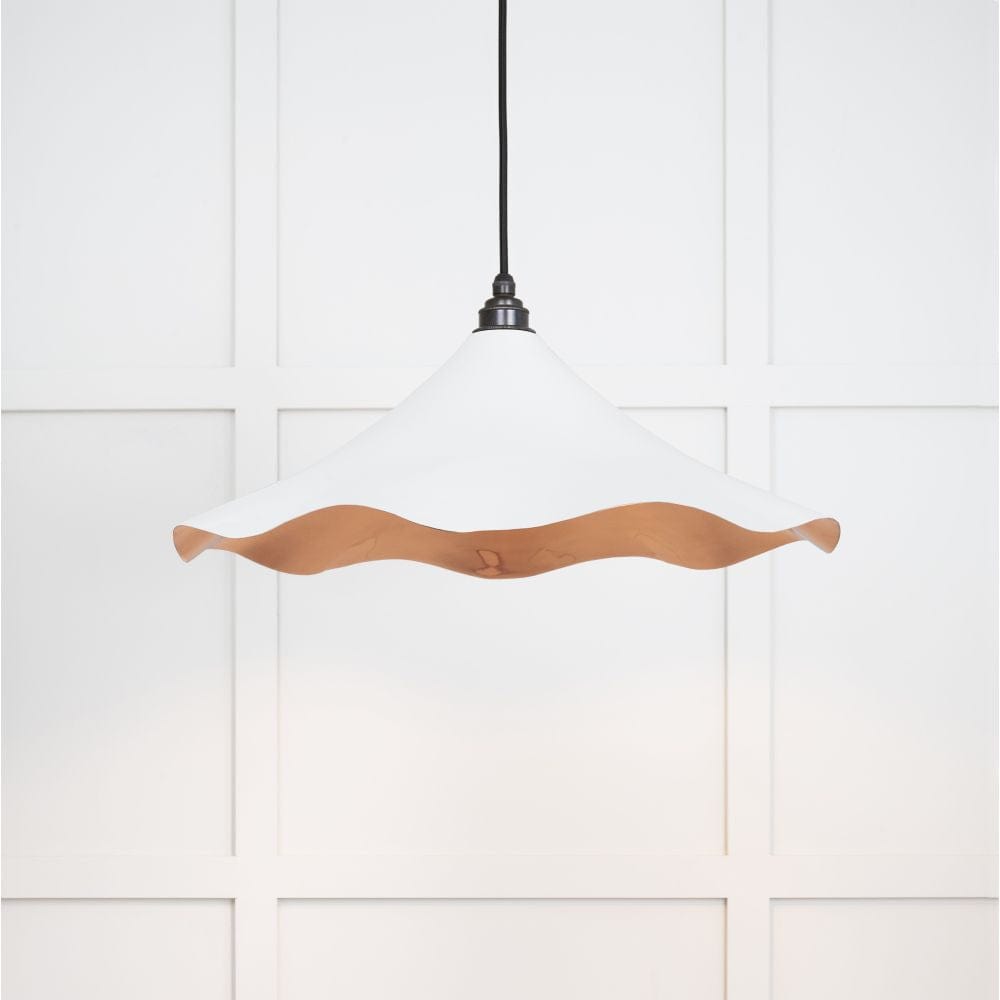 From The Anvil Electrical Smooth Copper / Ceiling Pendants From The Anvil - Smooth Copper Flora Pendant in Flock