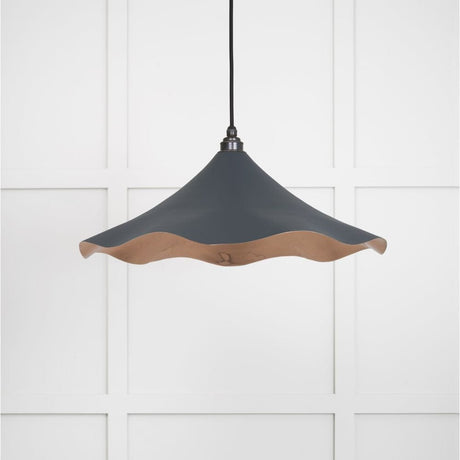 From The Anvil Electrical Smooth Copper / Ceiling Pendants From The Anvil - Smooth Copper Flora Pendant in Soot