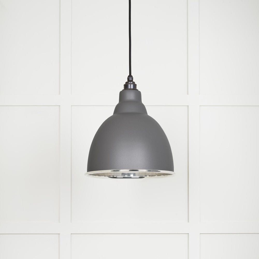 From The Anvil Electrical Smooth Nickel / Ceiling Pendants From The Anvil - Smooth Nickel Brindley Pendant in Bluff