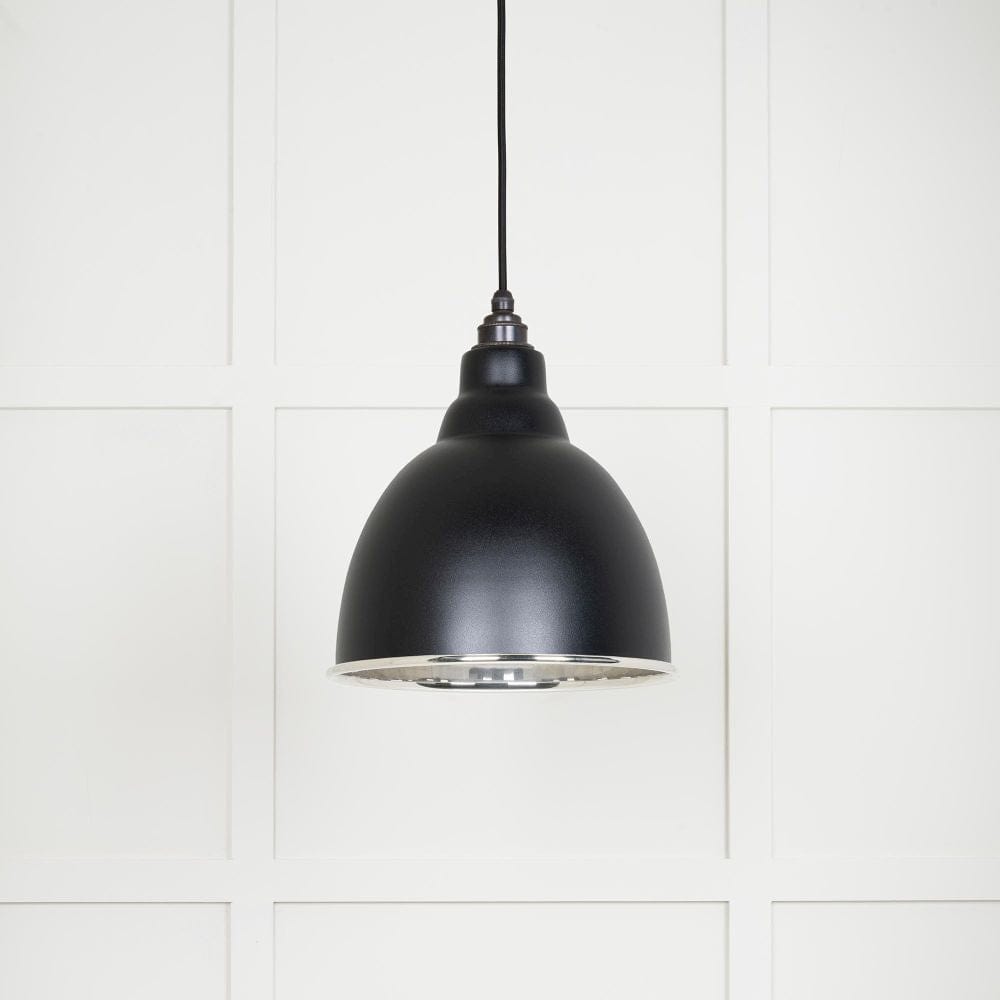 From The Anvil Electrical Smooth Nickel / Ceiling Pendants From The Anvil - Smooth Nickel Brindley Pendant in Elan Black