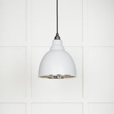 From The Anvil Electrical Smooth Nickel / Ceiling Pendants From The Anvil - Smooth Nickel Brindley Pendant in Flock