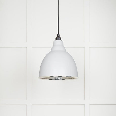 From The Anvil Electrical Smooth Nickel / Ceiling Pendants From The Anvil - Smooth Nickel Brindley Pendant in Flock
