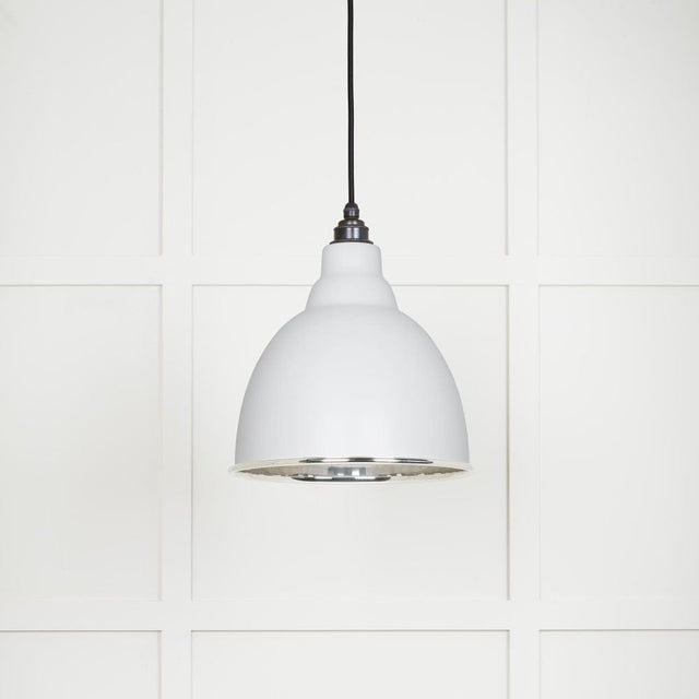 From The Anvil Electrical Smooth Nickel / Ceiling Pendants From The Anvil - Smooth Nickel Brindley Pendant in Flock