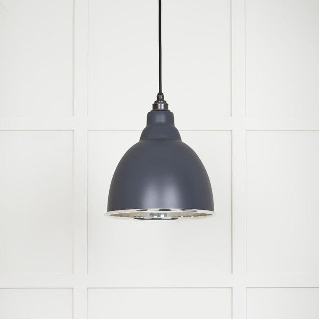 From The Anvil Electrical Smooth Nickel / Ceiling Pendants From The Anvil - Smooth Nickel Brindley Pendant in Slate