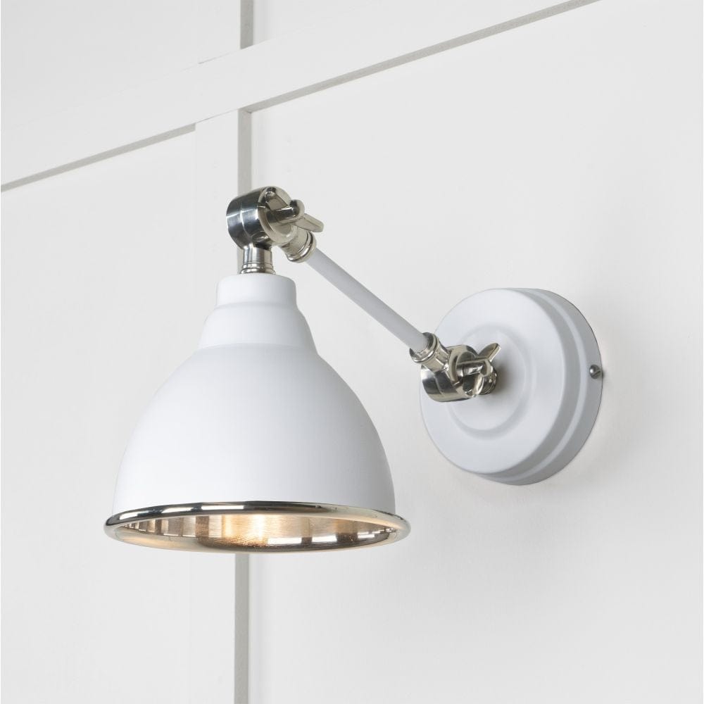 From The Anvil Electrical Smooth Nickel / Wall Lights From The Anvil - Smooth Nickel Brindley Wall Light in Flock