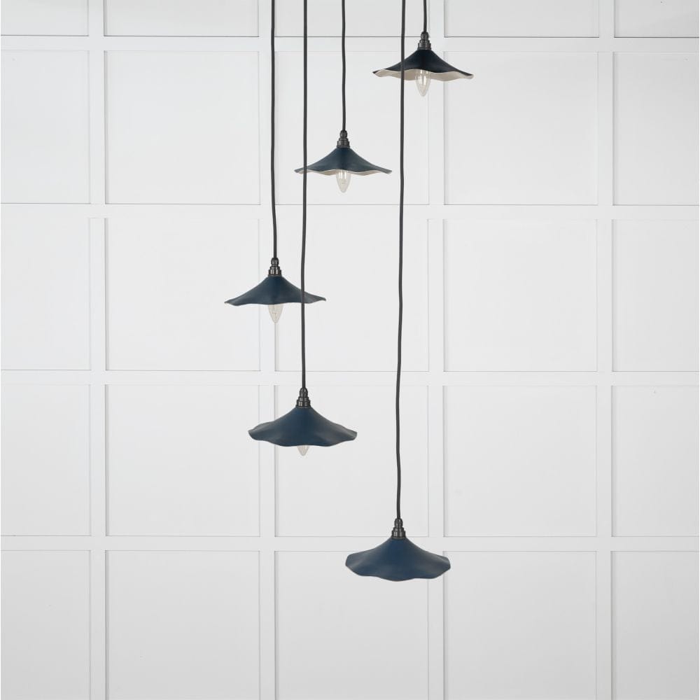 From The Anvil Electrical Smooth Nickel / Cluster Pendants From The Anvil - Smooth Nickel Flora Cluster Pendant in Dusk