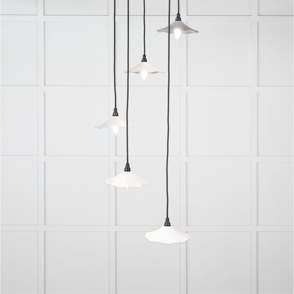 From The Anvil Electrical Smooth Nickel / Cluster Pendants From The Anvil - Smooth Nickel Flora Cluster Pendant in Flock