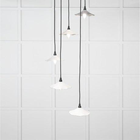 From The Anvil Electrical Smooth Nickel / Cluster Pendants From The Anvil - Smooth Nickel Flora Cluster Pendant in Flock