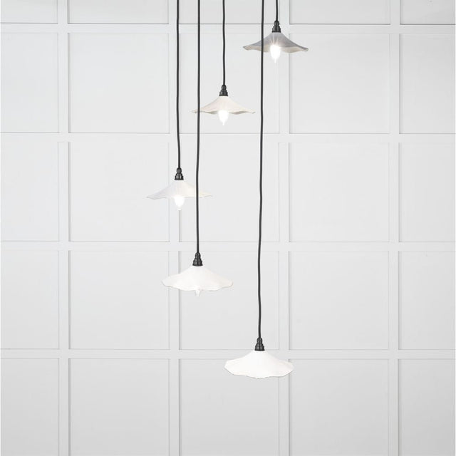 From The Anvil Electrical Smooth Nickel / Cluster Pendants From The Anvil - Smooth Nickel Flora Cluster Pendant in Flock
