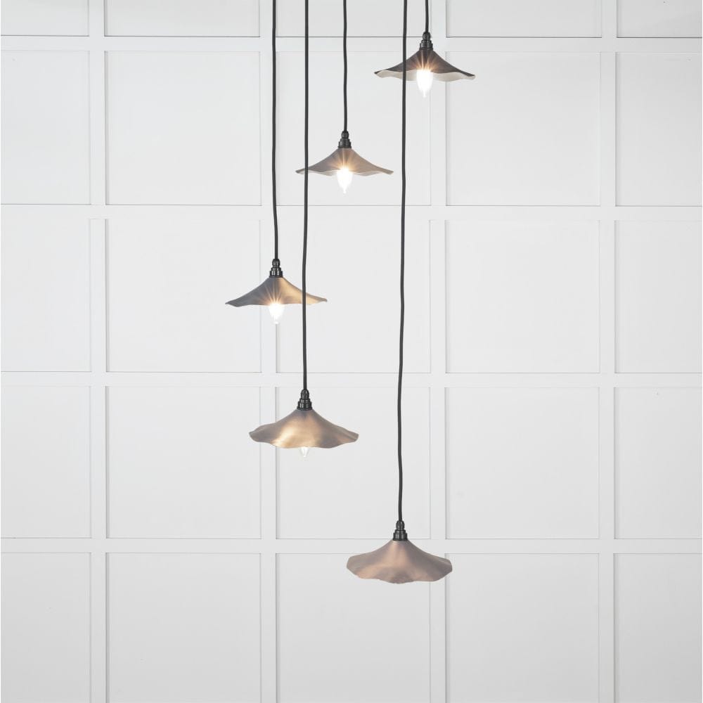 From The Anvil Electrical Smooth Nickel / Cluster Pendants From The Anvil - Smooth Nickel Flora Cluster Pendant in Slate