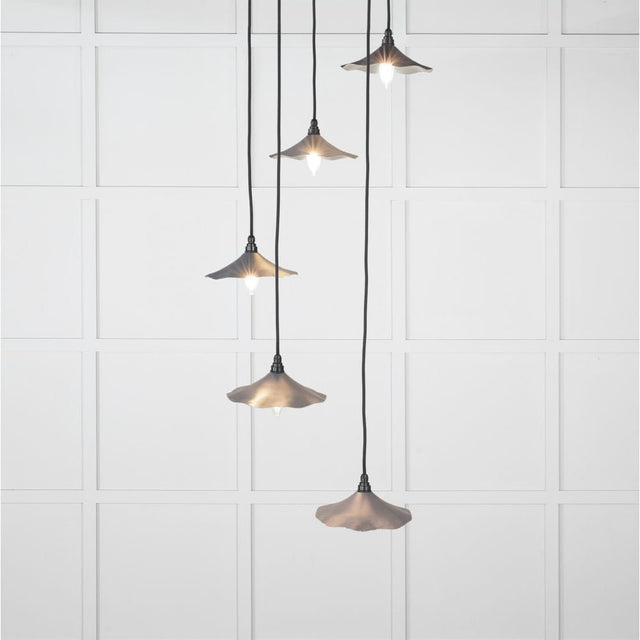 From The Anvil Electrical Smooth Nickel / Cluster Pendants From The Anvil - Smooth Nickel Flora Cluster Pendant in Slate