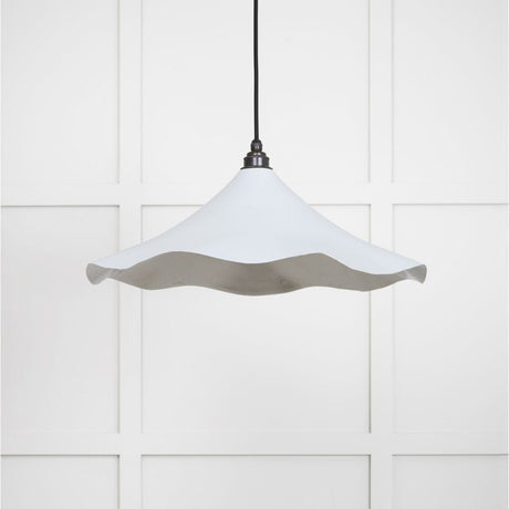 From The Anvil Electrical Smooth Nickel / Ceiling Pendants From The Anvil - Smooth Nickel Flora Pendant in Birch