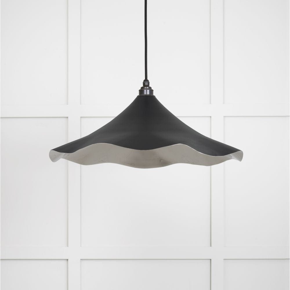 From The Anvil Electrical Smooth Nickel / Ceiling Pendants From The Anvil - Smooth Nickel Flora Pendant in Elan Black