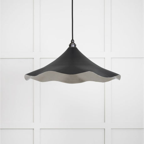 From The Anvil Electrical Smooth Nickel / Ceiling Pendants From The Anvil - Smooth Nickel Flora Pendant in Elan Black