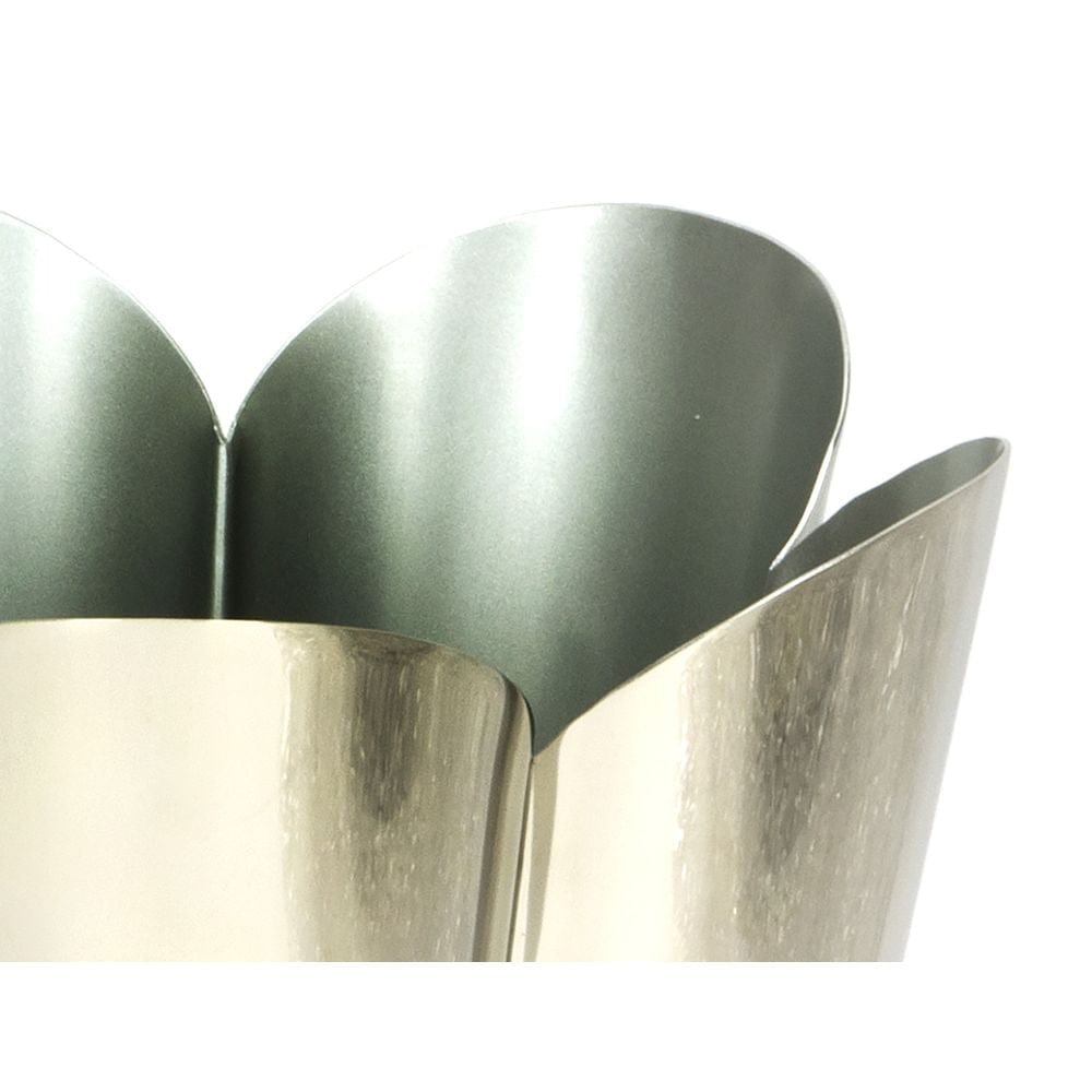 From The Anvil Home & Garden Smooth Nickel / Plant Pots / Large From The Anvil - Smooth Nickel Flora Pot - Large