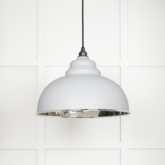 From The Anvil Electrical Smooth Nickel / Ceiling Pendants From The Anvil - Smooth Nickel Harborne Pendant in Flock