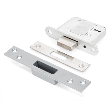 From The Anvil Locks & Latches Satin Stainless Steel / 5 Lever Deadlocks / 3" / 76mm From The Anvil - SS 3" 5 Lever BS Deadlock KA