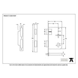 From The Anvil Locks & Latches Satin Stainless Steel / DIN Euro Sash Lock From The Anvil - SS 60mm Backset 72mm Centre - Euro Sashlock