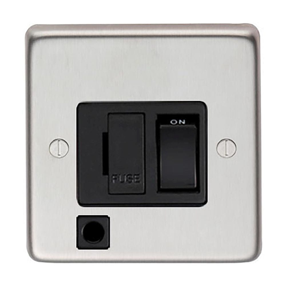 From The Anvil Electrical Satin Stainless Steel / 13 Amp Switched Fuse From The Anvil - SSS 13 Amp Switched Fuse + Flex