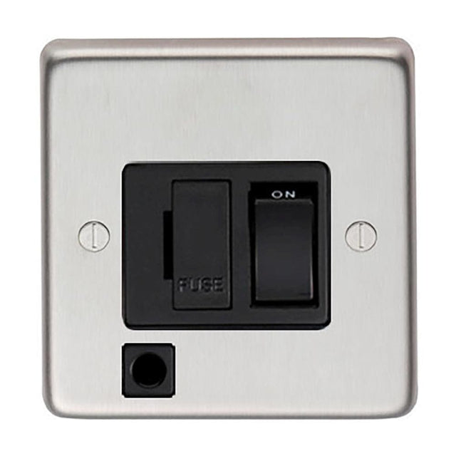 From The Anvil Electrical Satin Stainless Steel / 13 Amp Switched Fuse From The Anvil - SSS 13 Amp Switched Fuse + Flex