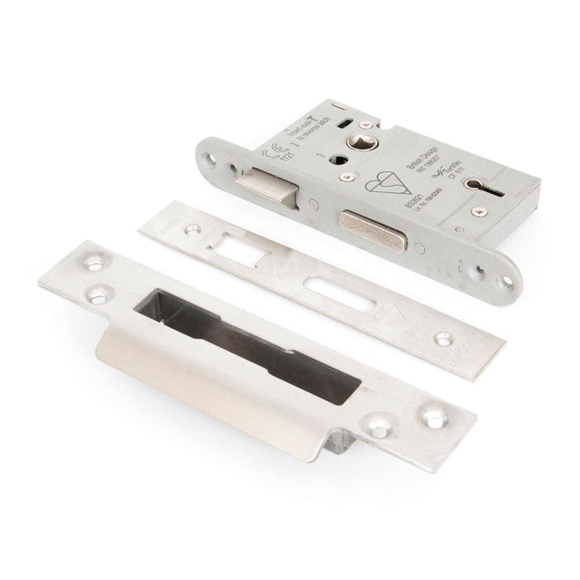 From The Anvil Locks & Latches Satin Stainless Steel / 5 Lever Sashlocks / 2.5" / 65mm From The Anvil - SSS 2Ã‚Â½" 5 Lever H/Duty BS Sash Lock KA