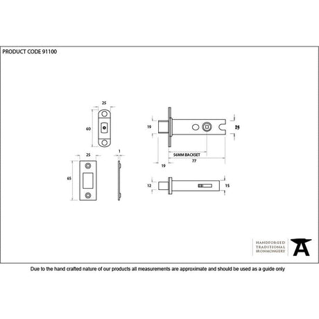 From The Anvil Locks & Latches Satin Stainless Steel / Tubular Dead Bolts / 3" / 76mm From The Anvil - SSS 3" Heavy Duty Tubular Deadbolt
