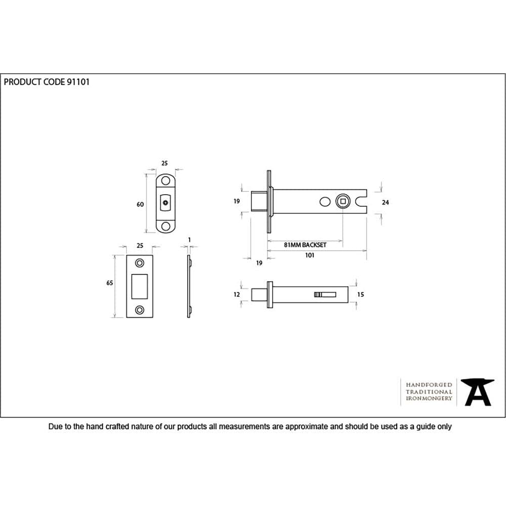 From The Anvil Locks & Latches Satin Stainless Steel / Tubular Dead Bolts / 4" / 102mm From The Anvil - SSS 4" Heavy Duty Tubular Deadbolt
