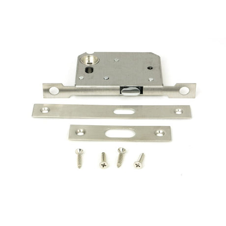 From The Anvil Locks & Latches Satin Stainless Steel / Sliding Door Locks From The Anvil - SSS 50mm Sliding Door Lock