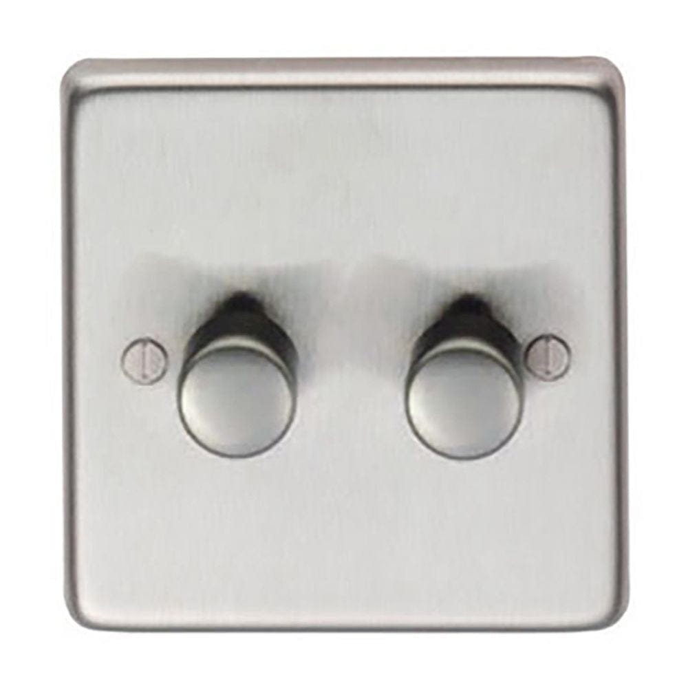 From The Anvil Electrical Satin Stainless Steel / Double LED Dimmer Switch From The Anvil - SSS Double LED Dimmer Switch